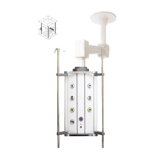 Braço de suporte para monitor articulado - PNT-PEN-T-M-X - Point Medical Gas Systems - de altura regulável / para sistema de distribuição/dispensação / para uso médico