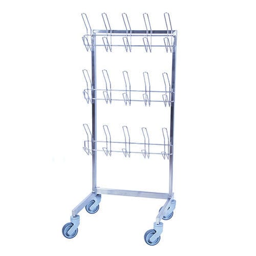 Rack para sapatos - ALTCIPS15 - Altermedical - com rodízios / em aço inoxidável