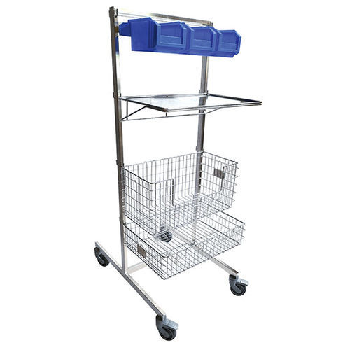 Carrinho para sala de cirurgia - ALTST80 - Altermedical - em aço inoxidável / com bandejas / com recipiente