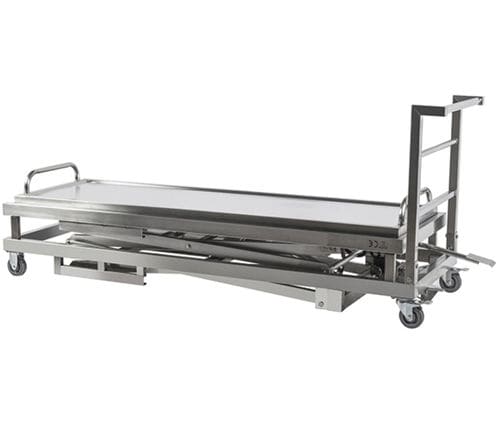 Carrinho para transferência de cadáver - m-PSTG-1532 - Puresystems - manual / em aço inoxidável / de altura regulável