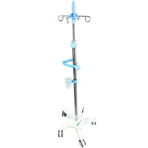 Suporte para soro com rodízios - ASF4 - Medige International Industries - 4 ganchos