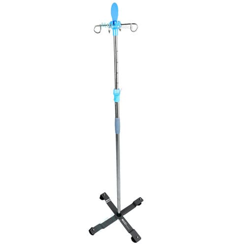 Suporte para soro com rodízios - DT1 - Medige International Industries - 4 ganchos / em inox