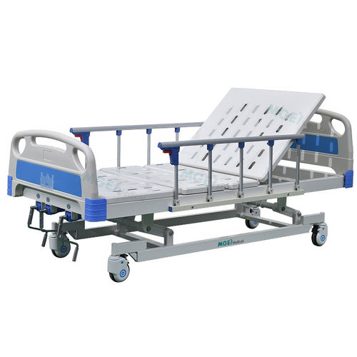 Cama para hospital - MGE-M01-F - Medige International Industries - manual / de altura regulável / com rodízios