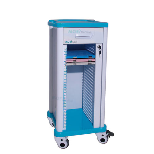 Carrinho para registos médicos - MGE-CHT2250 - Medige International Industries - em material plástico / com gavetas / móvel