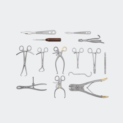 Kit de instrumentos veterinários para cirurgia ortopédica - KOLarge - Blue Surgical Instruments - para animais de grande porte