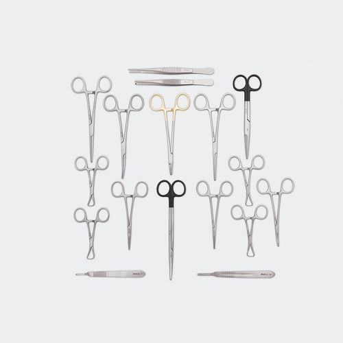 Kit de instrumentos veterinários para cirurgia geral - KCGB - Blue Surgical Instruments