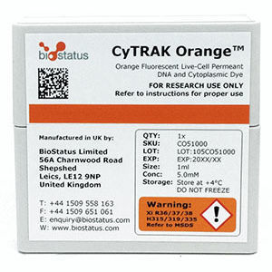 Reagente solução de coloração - CyTRAK Orange™ - BioStatus - corante / para pesquisa