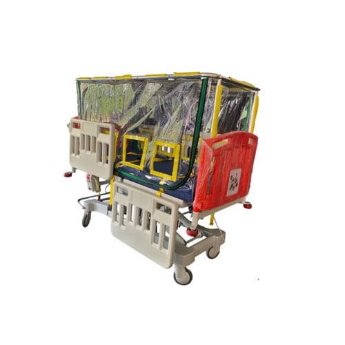 Cama com cápsula de isolamento - MK 9 - Stretchers Industries - para cuidados intensivos / para isolamento / elétrica