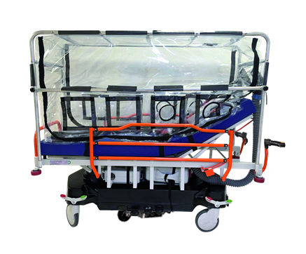 Carro-maca de transporte - MK 5 - Stretchers Industries - de emergência / de isolamento / de contenção biológica