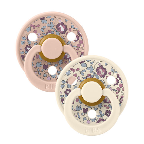 Chupeta em látex - Blush Mix - BIBS - de bico redondo / rosa / bege