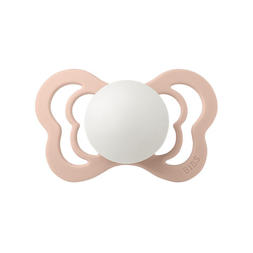 Chupeta em silicone - Couture GLOW - BIBS - em látex / de bico anatômico / rosa