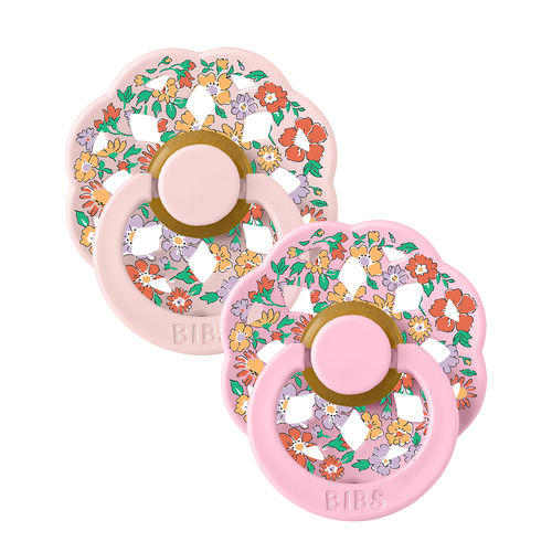 Chupeta em látex - LIBERTY Boheme 2  - BIBS - de bico redondo / rosa / +6 meses