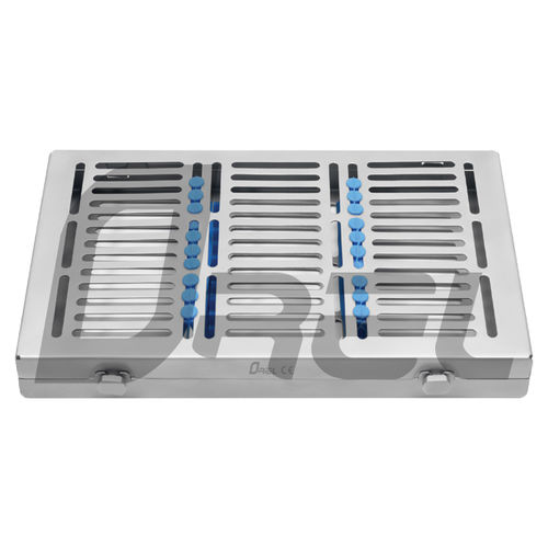 Estojo de esterilização para instrumentos odontológicos - OBI 00935 - Orel Brands Industries - em aço inoxidável