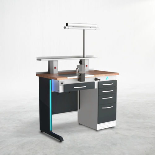 Estação de trabalho para laboratório dentário para treinamento - TM1 - A4 Dental - com prateleiras / com iluminação / com gavetas