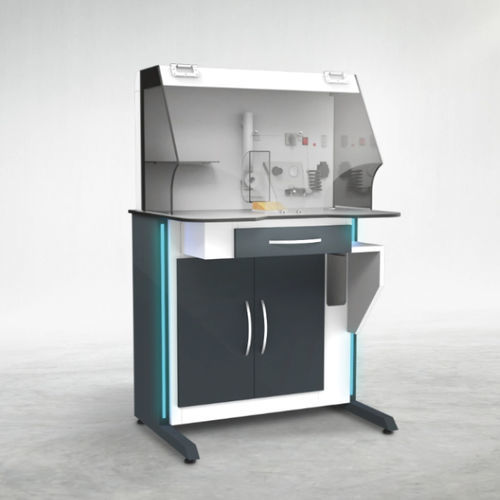 Estação de trabalho para laboratório dentário com prateleiras - TMC - A4 Dental - com iluminação / com gavetas