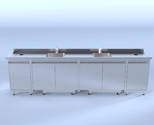 Mesa de trabalho - SS2 - A4 Dental - para gesso / retangular / com pia
