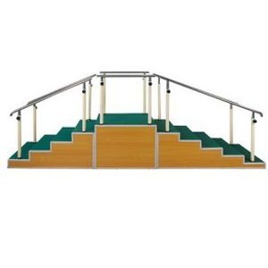 Escada para reabilitação reta tipo ponte - Dukon Medical - 2 corrimões