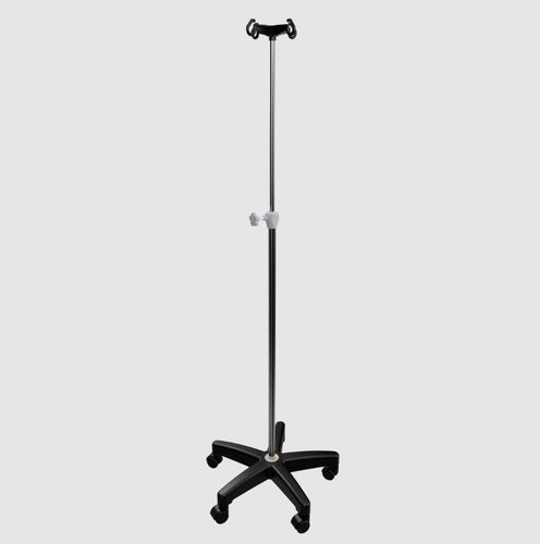 Suporte para soro com rodízios - MT 931 - Metahospitalar - 4 ganchos
