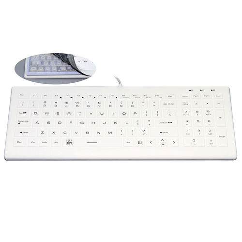 Teclado hospitalar com teclado numérico - JH-IKB600 - Jinghong Industrial - em silicone / lavável / desinfetável