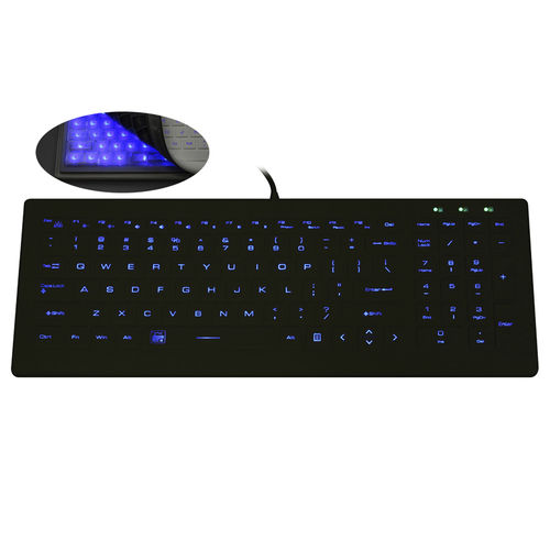 Teclado hospitalar com teclado numérico - JH-IKB600BL - Jinghong Industrial - em silicone / USB / à prova de água
