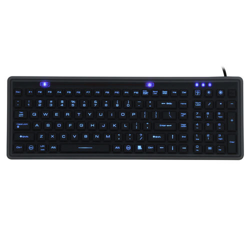 Teclado hospitalar com teclado numérico - JH-MB106BL - Jinghong Industrial - em silicone / lavável / USB
