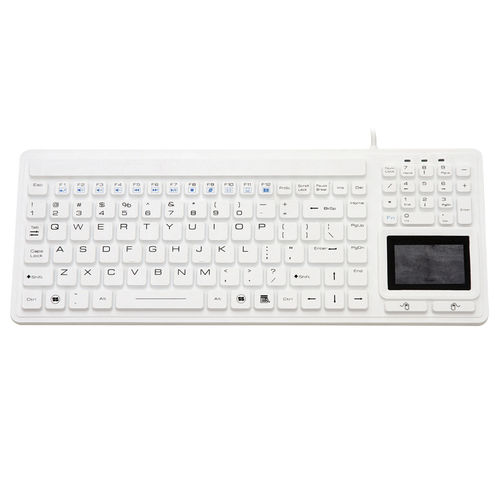 Teclado hospitalar com touchpad - JH-IKB107 - Jinghong Industrial - em silicone / USB / à prova de água