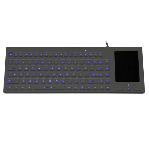 Teclado hospitalar com touchpad - JH-IKB700BL - Jinghong Industrial - com ponteiro / em silicone / USB