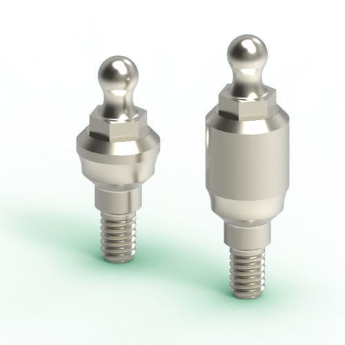 Pilar para implante em titânio - 0012 series - Kinetical SRL - interno / bola / reto