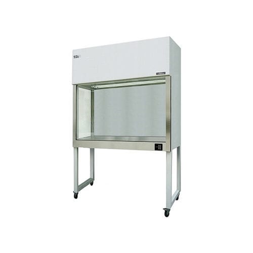 Capela estéril de laboratório - BCM-1000 - Sujie Medical Equipment (Suzhou) Co., Ltd. - com rodízios / em aço inoxidável / em alumínio