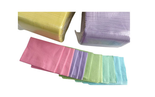 Babador hospitalar descartável - Debo.Ltd - para adulto / azul / verde