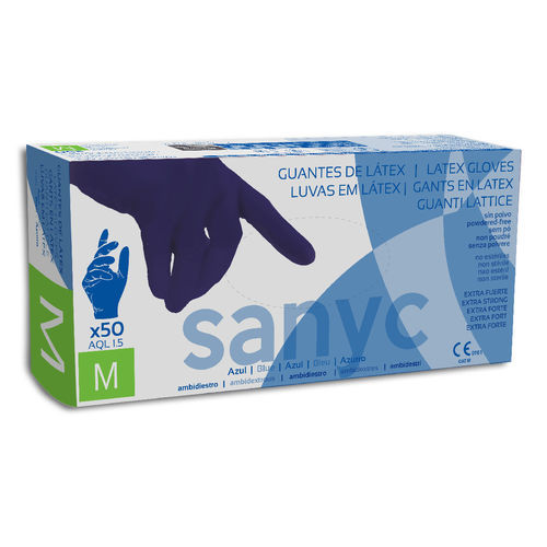 Luva em látex - 390 - Sanicen - hospitalar / sem pó / não estéril