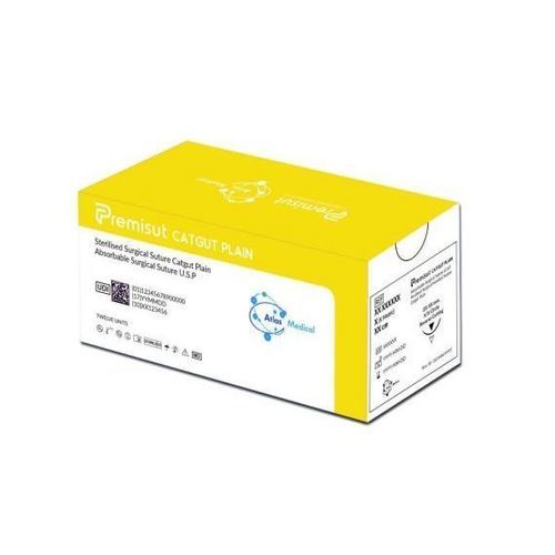Fio de sutura absorvível - Premisut Catgut Plain - Atlas Medical - para cirurgia oftalmológica / para cirurgia plástica / para cirurgia de tecidos moles