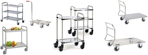 Carrinho hospitalar - NERI - de transporte / em aço inoxidável