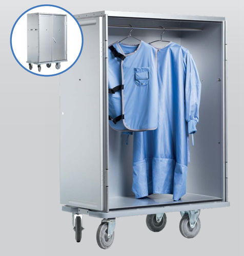Armário com suporte para pendurar - X-Versus - Technotex Quality Fabrics SLU - para hospital / cinza / com 2 portas