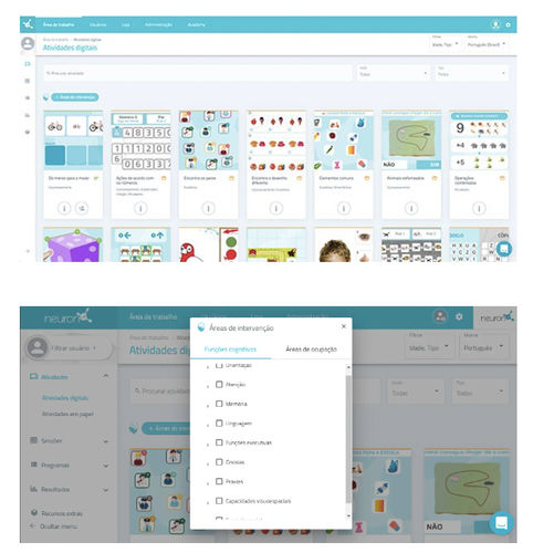 Software para cinesioterapia - NEURON-UP - Mon LUMI - para ILPI / de gestão de reabilitação virtual / com jogos sérios