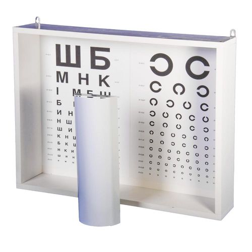 Tabela de optótipos retroiluminada - AR-1M - Zapovit