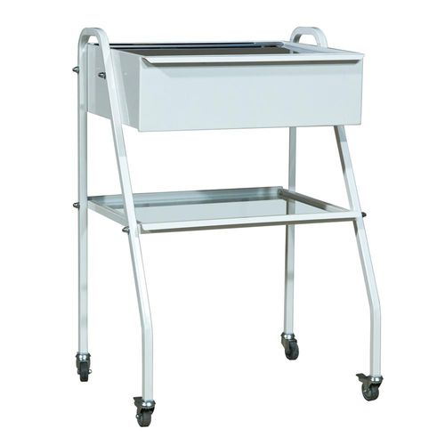 Mesa de trabalho - CM-3 - Zapovit - com rodízios / em aço inoxidável / com gavetas