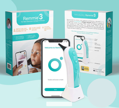 Vídeo-otoscópio infantil - Remmie Inc. - com espéculo