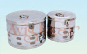 Tambor de esterilização para curativos - AVI-3 series - Avishkhar International - em aço inoxidável