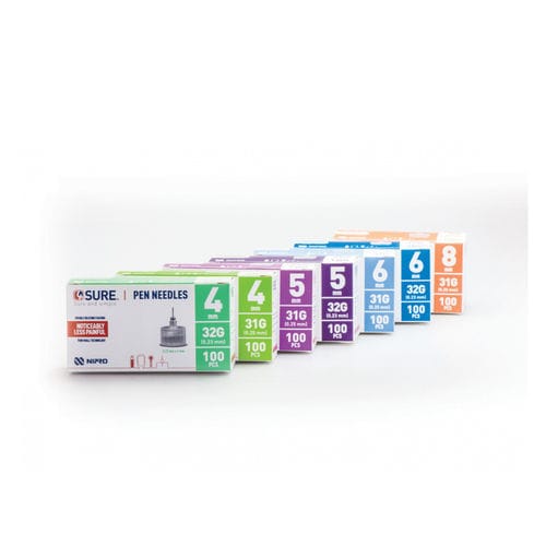 Agulha de insulina - 4SURE  - Nipro Middle East FZE - para caneta / 31G / 32G