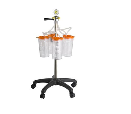 Aspirador cirúrgico pneumático - Tecnomed Medical Sistemler Ve Turizm Sanayi Ticare Limited Sirketi - para rede de vácuo / com rodízios