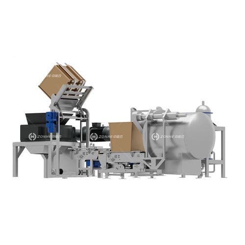 Sistema de tratamento de resíduos médicas - 3-7t/d - Zhucheng Zhongnenghe Machinery Technology Co., Ltd. - automático / com esterilizador