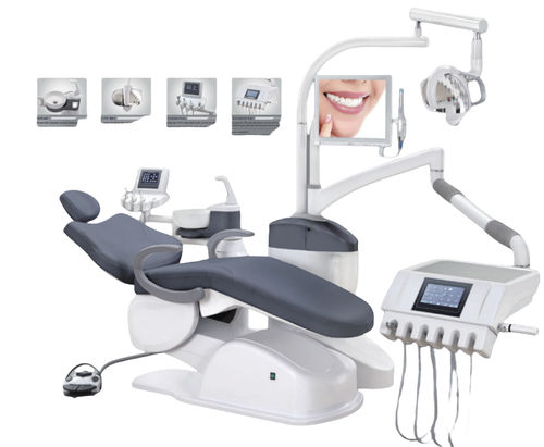 Conjunto odontológico com cadeira de acionamento elétrico - LTMED-A6800 - LeadThink Medical Equipment Co.,Ltd. - com apoio de cabeça regulável / com sistema de higienização / com mesa de equipo