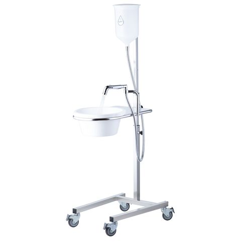 Pia médico-hospitalar - LAP1B - LAP SOLUTION SRL - com 1 posto / de altura regulável / móvel