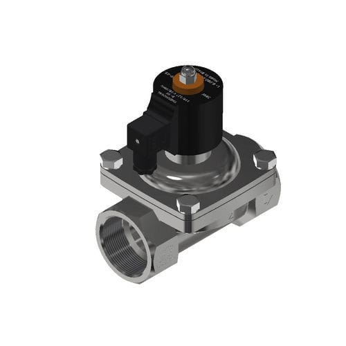 Válvula de gás - 2way - Thermoval - com solenoide / em aço inoxidável