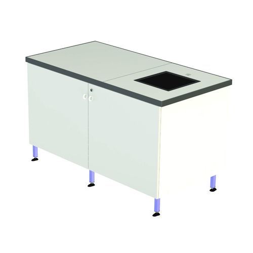 Armário de laboratório - 79018 series - JEULIN - com porta / com pia / com 2 portas