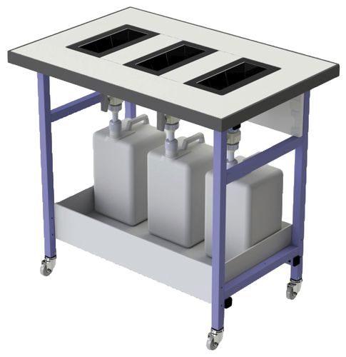 Carrinho de laboratório - 790900 - JEULIN - para uso geral / coletor de lixo / de acondicionamento