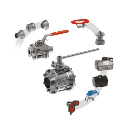 Válvula de esfera - PN4 I - Meca-Inox - para a indústria farmacêutica / para máquina de soldagem / em aço inoxidável