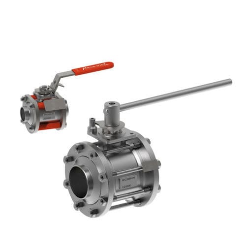 Válvula pneumática - PZ4 I - Meca-Inox - para vapor / para a indústria farmacêutica / para flange