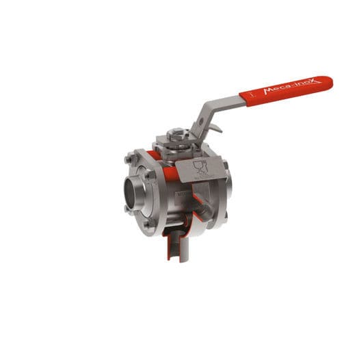 Válvula pneumática - PZ4 I ET - Meca-Inox - para vapor / para produtos alimentares / para flange